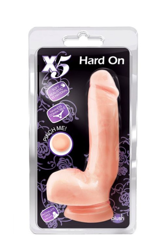 Реалистичный фаллоимитатор с присоской X5 HARD ON BEIGE - 22,2 см. фото 5 Реалистичный фаллоимитатор с присоской X5 HARD ON BEIGE - 22,2 см. фото 5