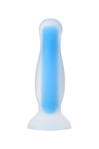 Голубая, светящаяся в темноте анальная втулка Kyle Glow - 10 см. фото 3