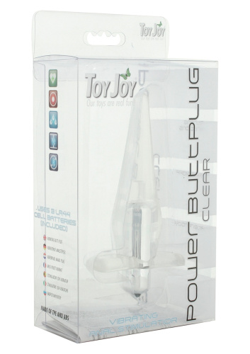 Прозрачная анальная пробка Power Buttplug с вибрацией - 12 см. фото 2 Прозрачная анальная пробка Power Buttplug с вибрацией - 12 см. фото 2