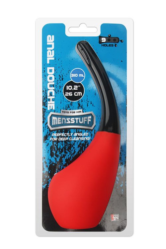 Анальный душ MENZSTUFF 310ML ANAL DOUCHE RED/BLACK фото 2