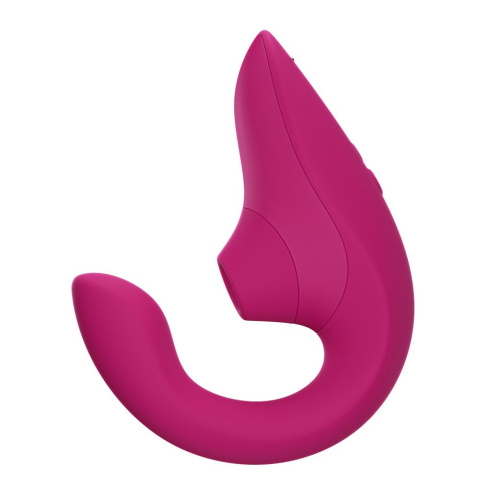 Малиновый вибромассажер для двойной стимуляции Womanizer Blend фото 2
