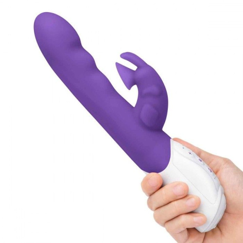 Фиолетовый вибромассажер с клиторальной стимуляцией Clitoral Suction Rabbit - 24,5 см. фото 3