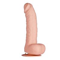 Телесный фаллоимитатор PURRFECT SILICONE DELUXE DONG 8.5INCH - 21 см.