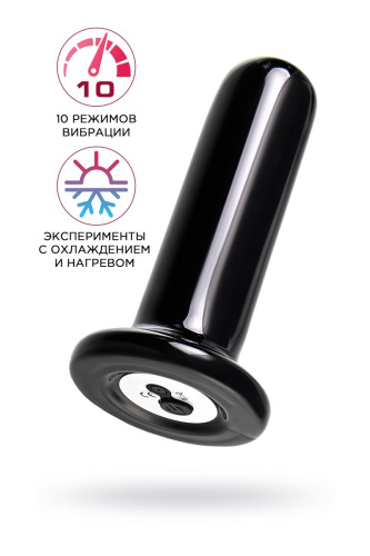 Черный стеклянный мини-вибратор - 10 см. фото 2 Черный стеклянный мини-вибратор - 10 см. фото 2