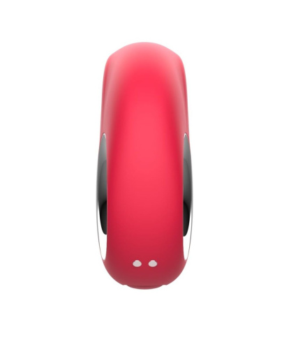Красный клиторальный массажер с функцией постукивания фото 4