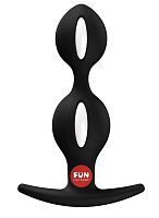Черный анальный стимулятор B Balls Duo - 13 см.