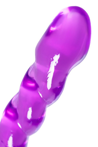 Фиолетовый двусторонний фаллоимитатор Tanza - 27,5 см. фото 10
