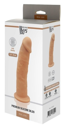 Телесный фаллоимитатор на присоске DILDO 7.5INCH - 19 см. фото 2