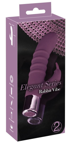 Фиолетовый вибратор-кролик с ребрышками Rabbit Vibe - 16 см. фото 8