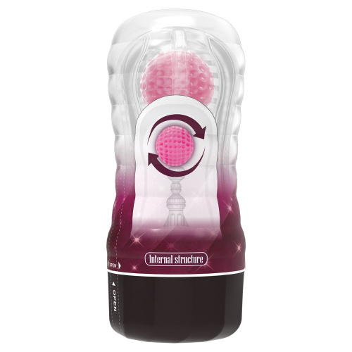 Прозрачный текстурированный мастурбатор Vacuum Cup Masturbator Black Hole фото 2