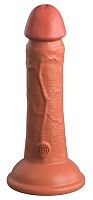 Фаллоимитатор цвета карамели 6  Vibrating Silicone Dual Density Cock - 17,8 см.