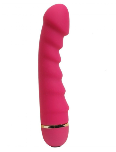 Ярко-розовый ребристый вибратор с 20 режимами вибрации - 16,5 см. Ярко-розовый ребристый вибратор с 20 режимами вибрации - 16,5 см.