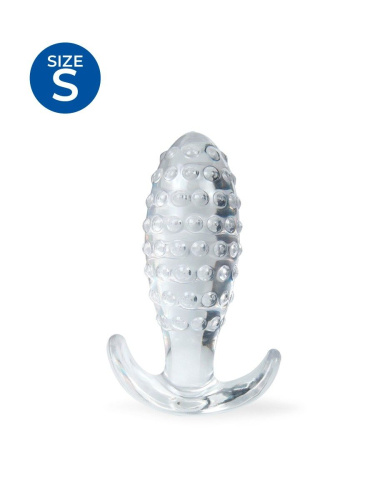 Прозрачная анальная пробка с шишечками - 6,5 см. фото 3 Прозрачная анальная пробка с шишечками - 6,5 см. фото 3