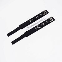 Черные кожаные оковы с регулируемыми ремешками