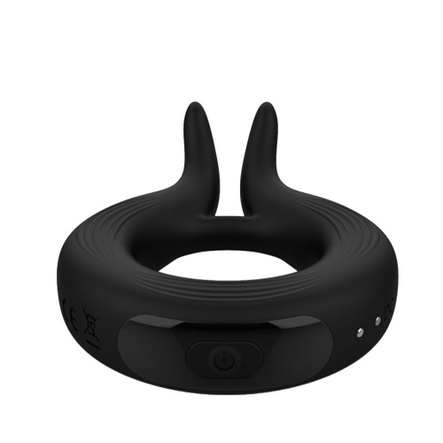 Черное эрекционное кольцо Marry Me Rechargeable Vibrating Cockring фото 2