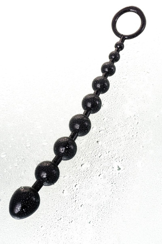 Черная анальная цепочка A-toys - 28,3 см. фото 10