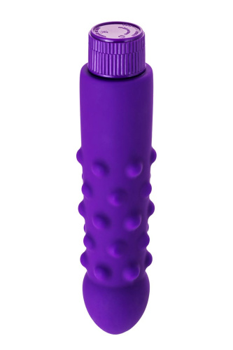 Фиолетовый вибратор с шишечками - 17 см. фото 4