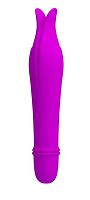 Лиловый миниатюрный вибромассажер Jeffrey с усиками - 14,5 см. Лиловый миниатюрный вибромассажер Jeffrey с усиками - 14,5 см.