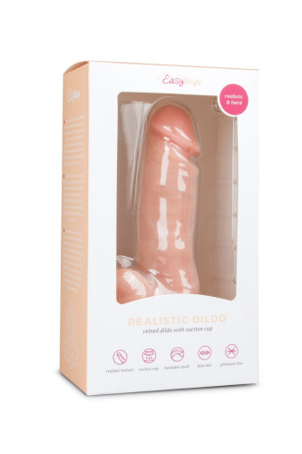 Телесный фаллоимитатор Realistic Dildo - 17,5 см. фото 2