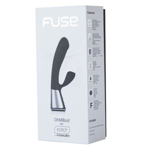 Чёрный интерактивный вибратор Kiiroo Ohmibod Fuse - 18 см. фото 2