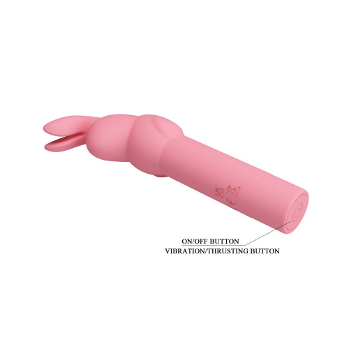 Нежно-розовый вибростимулятор в форме кролика Gerardo фото 5