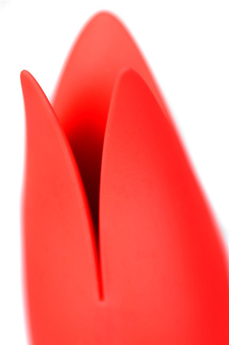 Красный вибратор Satisfyer Power Flower с лепестками - 18,8 см. фото 4