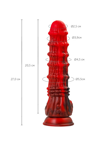 Силиконовый вибратор Monster Tops - 27 см. фото 6