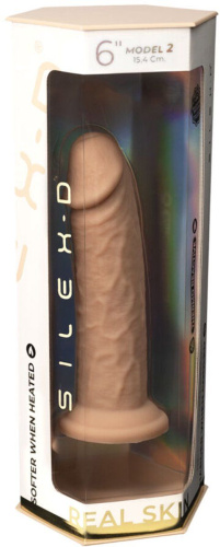 Телесный фаллоимитатор SILEXD Model 2 Premium Real Skin - 15,4 см. фото 2