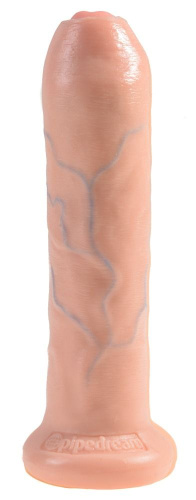 Страпон с телесной насадкой 7  Uncut with Strap on Harness - 18 см. фото 5