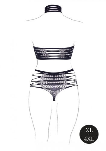 Пикантный комплект Carpo из трусиков и топа с высоким воротом фото 6