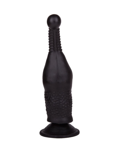 Чёрный анальный фаллоимитатор на присоске - 16,5 см. фото 3
