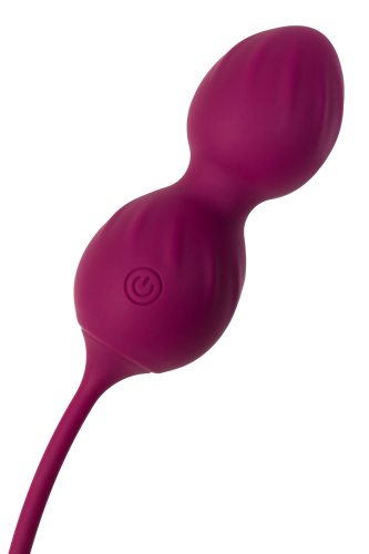 Бордовые вагинальные шарики Moussy с вибрацией и пультом ДУ фото 10
