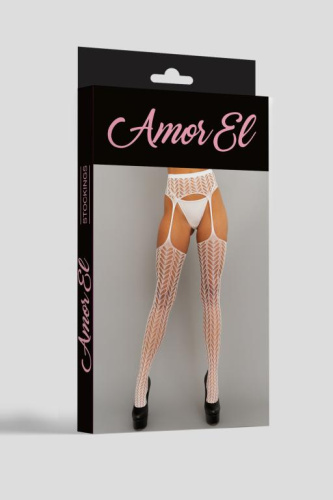 Эффектные чулки с поясом и рисунком-ёлочкой фото 3 Эффектные чулки с поясом и рисунком-ёлочкой фото 3