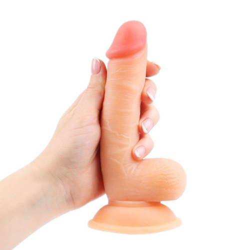Телесный реалистичный фаллоимитатор Erowoman - 18 см. фото 2