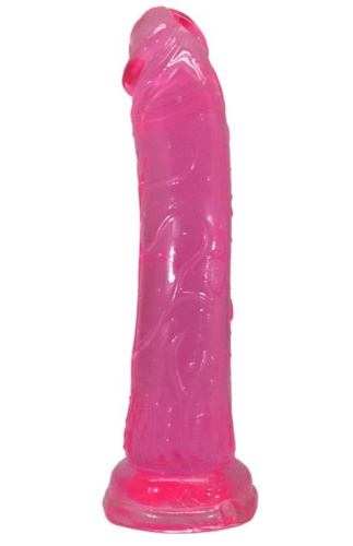 Розовый фаллоимитатор на присоске - 22 см. фото 2