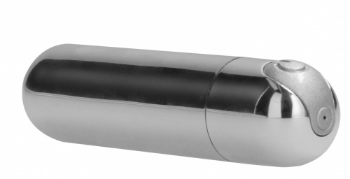 Серебристая перезаряжаемая вибропуля 7 Speed Rechargeable Bullet - 7,7 см. фото 4