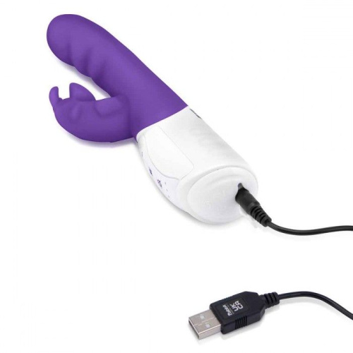 Фиолетовый вибромассажер с клиторальной стимуляцией Clitoral Suction Rabbit - 24,5 см. фото 6