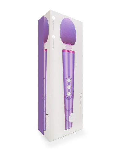 Сиреневый жезловый вибромассажер с головкой на гибкой шее - 25,5 см. фото 3