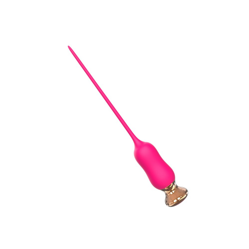 Розовый тонкий стимулятор Nipple Vibrator - 23 см. фото 3