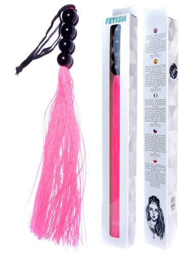 Розовая силиконовая плеть - 35,5 см. фото 3