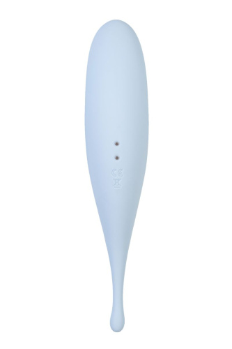 Голубой вакуум-волновой стимулятор клитора Satisfyer Twirling Pro фото 4