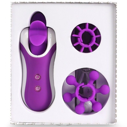 Фиолетовый оросимулятор Clitella со сменными насадками для вращения фото 5