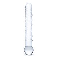 Стеклянная прозрачная палочка-фаллос Callisto Clear Glass Dildo - 18 см.