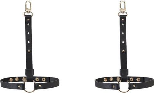 Черные гартеры с металлической фурнитурой Черные гартеры с металлической фурнитурой