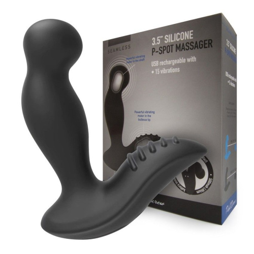 Черный вибромассажер простаты 3,5’’ P-spot Massager - 12,5 см. фото 2