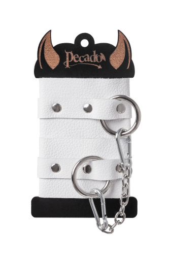 Белые мягкие кожаные наручники с люверсами фото 8 Белые мягкие кожаные наручники с люверсами фото 8