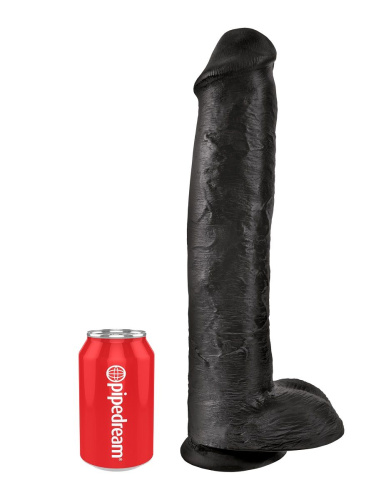 Чёрный фаллоимитатор-гигант 15  Cock with Balls - 40,6 см. фото 2