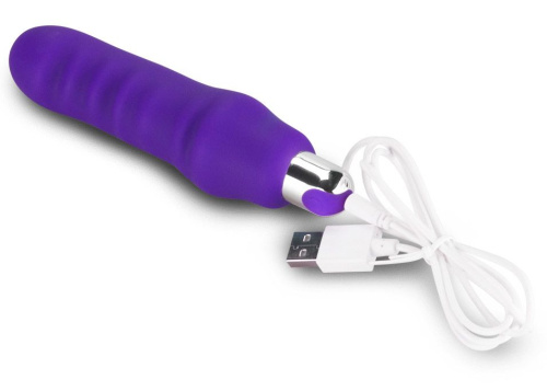 Фиолетовый вибратор Rechargeable IJOY Silicone Waver - 16,5 см. фото 3