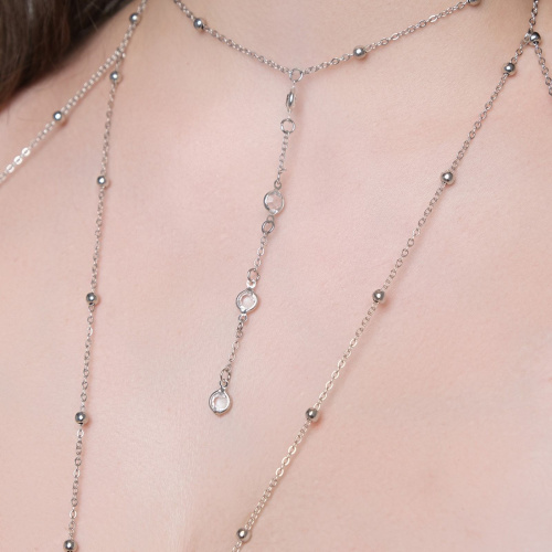 Оригинальная золотистая подвеска на тело с бусинками фото 4 Оригинальная золотистая подвеска на тело с бусинками фото 4