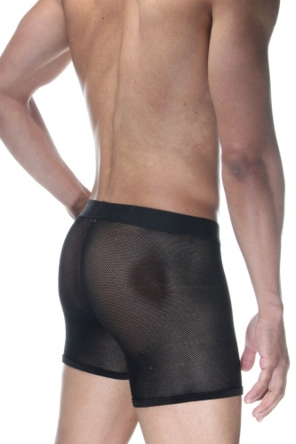 Черные полупрозрачные трусы-боксеры фото 2 Черные полупрозрачные трусы-боксеры фото 2